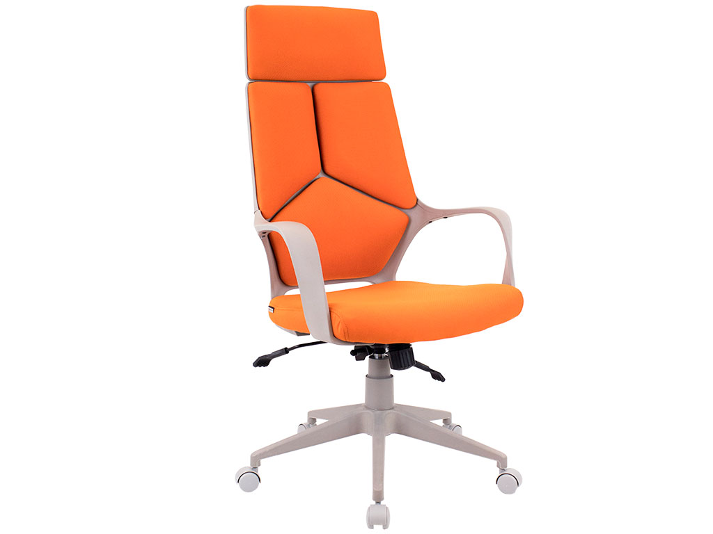 Офисное кресло Trio Grey (ткань оранжевая)